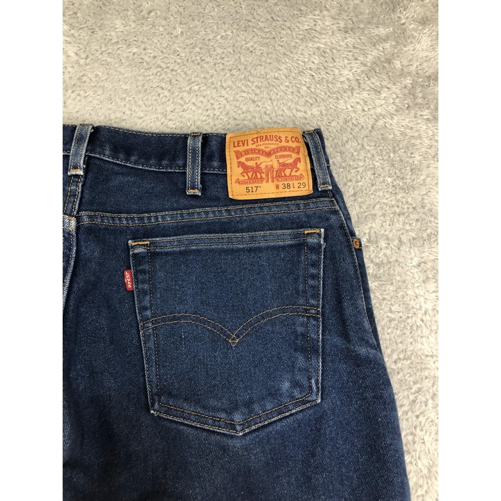Levi's 517 Jeans Mens 37x28 (Tag 38x29) Blue Bootcut Denim High Rise - Picture 7 of 16